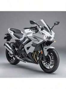1PC-Alloy Motorcycle-1:14 Motorcycle-Upgraded Larger Size-Inertia Driving-Metal Material-Kawasaki Motorcycle-Birthday Gift-Holiday Gift-Perfect Gift-Gift - Multicolor - View 3