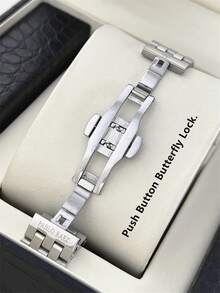 Pablo Raez 1pc Stainless Steel Man Watch Sweeping Movement Top Brand New Original Charming Superior Wristwatch For Gentleman Silver Color Jewelry Non Tarnish Luxury Solid Steel Bracelet Gentleman Gorgeous Real Bar Scales With Date Fashion Design 50M Waterproof Male Quartz Wristwatch