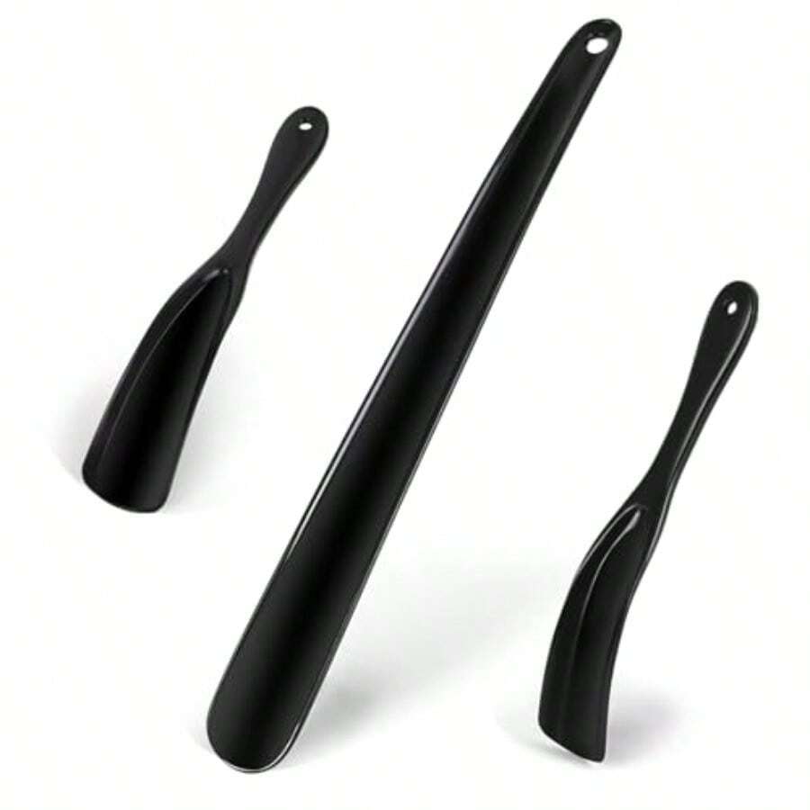 Shoe Horn 3Pcs Premium Plastic Shoe Horns 16 And 7.5 Inch Shoe Horn Long Handle For Seniors Men Women Durable Shoehorn Shoes Spoon For Home And Travel - As Pic - View 1