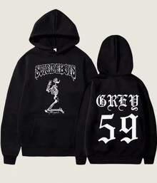 2025 Autumn_Winter New S G59 Hoodie Suicideboy Muisc Hoodie Casual Fashion Hoodie Daily Street Warm Hoodie - 黑色 - 查看 1