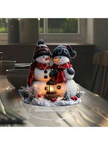 New Cross-Border Christmas Santa Claus Desktop Decor, Acrylic Home Office Ornament, Christmas Decoration - Multicolor - View 4