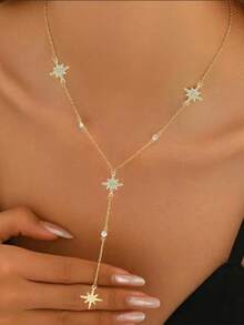 1pc Pendant Necklace Y Shaped Necklace Gold Silver Long Pendant Necklace Women's Jewelry - Y Pendant Necklace - View 15