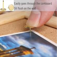 1 Box/200 Pieces Hardware Nails > Screws Upholstery Nails, Drawing Pins, (Gold), Drawing Pins, Flat Head Push Pins, 11 X 15 Mm Decorative Bulletin Board World Map Cork Board Wall Sofa Headboards Furniture Nails,Flat Thumbnail - Multicolor - View 8
