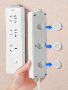 8个遥控器磁性贴纸，电视/空调遥控器壁挂支架，免钻孔磁性粘贴收纳架 - 白色 - 查看 2