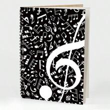 MAXCURY Blank Sheet Music Composition Manuscript Staff Paper Art Music Notebook Black Pages 26x19cm Music Note - inicial - Ver 9