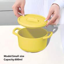 1pc Minimalist Solid Color Multi-Functional Steamer, Can Be Used As Microwave, Lunch Box. Silicone Dual Handles Heat-Resistant, Food-, Multiple Colors & Sizes Available.