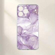 Purple Marble Pattern Phone Case, Compatible With For Iphone,Suitable For IPhone17 Air - 無色 - 查看 7