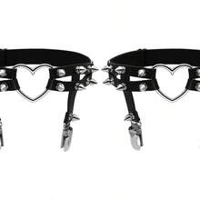 Liguero De Cuero Manfnee Para Mujer, Estilo Gótico Punk, Negro - A52pcs - 查看 4