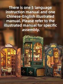 Mô hình gỗ mini DIY Book Nook có đèn, giá sách, đồ chơi trang trí 3D làm quà tặng, nhà sách hình cú mèo - Nhà búp bê mini DIY bằng gỗ, nhà búp bê có đèn, nhà sách hình cú mèo mini làm đồ chơi, quà tặng sinh nhật - Nhiều màu - Xem 3