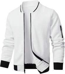 Mens Casual Lightweight CoatChristmas MQ4K - 白色 - 查看 12