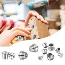 4pcs Dowel Pins Center Woodworking Alignment Tool Points Marker Drill Center, 6/8/10/12 Mm Dowel Drill Center Points Pin - Silver - View 7