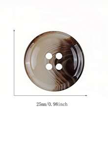 Bộ 10 nút nhựa, thiết kế màu nước hỗn hợp, nhiều kích cỡ, phụ kiện thời trang cao cấp, thích hợp cho đồ thủ công DIY, may vá và nâng cấp áo khoác, bộ vest, áo khoác, áo len, áo khoác trench coat, nút tròn 4 lỗ - Nhiều màu - Xem 11