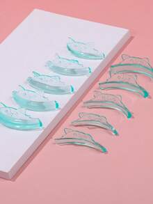 5 Pairs Self Sticky Lash Lift Rod, Cute Bear Lash Lift Pads For Eyelash Curling And Lifting, DIY Use At Home Or Salon Lash Perming Tool, Multiple Colors Available (Green,Orange,Purple) - Multicolor - View 9