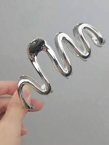 1pc Metal Claw Clip Large Hair Claw Clip For Women, Suitable For Hair Bun And French Twist,Gold Head Piece Hair Clips Hair Jaw Clip Hair Clamps Hair Clutch Hair Catcher Clip Fall Winter Hair Accessories For Women For Vacation Outfits Woman - Bạc - Xem 4