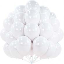 10/20/30/50/100pcs Pearl White Balloons, 10in/25.4cm Latex Balloons. Perfect For Birthday, Wedding, Confession, Valentine's Day, New Year, Anniversary, Holiday Party, Opening Ceremony And Other Party Decorations - White - View 5