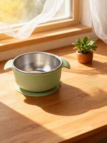 Stainless Steel Bowl, Baby Food Bowl, Silicone Double Handles, Anti-Scald And Anti-Drop, Customizable Name - Multicolor - View 5