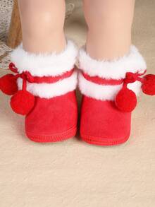 بوت شتوية جديدة للرضع، بوت برنسيسة ذات نعل ناعم للأطفال من عمر 3-6-9 أشهر، 0-1 سنة، جوارب سميكة للطفلة