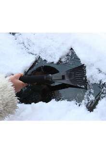 1pc Car/Home Snow Shovel, Winter Ice Scraper With Foam Grip, Convenient Portable Ice Breaking, Snow Removal, Dirt Cleaning Tool - Multicolor - View 2