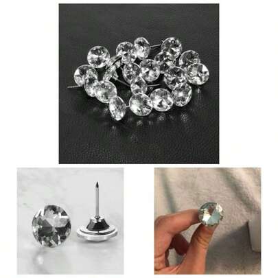 30 Pcs 20 Mm Upholstery Tacks Nails Sofa Headboard Furniture Wall Decor