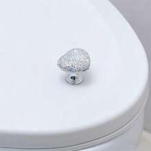 1pc Shiny Toilet Flush Button, Top Press Style, Suitable For Women With Long Nails, Bathroom Decor For Summer - Multicolor - View 2