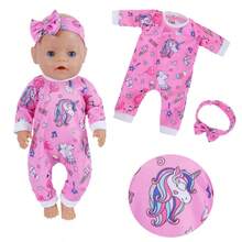 5件套娃娃连体衣套装，含发带（不含娃娃），适合17-18英寸娃娃，碎花图案，带蝴蝶结头饰，是送给孩子们的最佳圣诞礼物