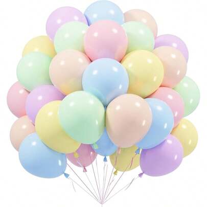 5/10/12inch Pastel Balloons Set, 61/122/183Pcs Rainbow Macaron Pink Blue Purple Green Yellow Orange Colorful Latex Balloon For Birthday Bridal Shower Wedding Anniversary Bachelorette Graduation Princess Party Baptism Party Decorations