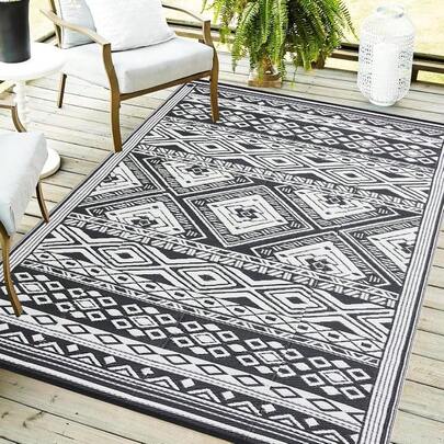 Reversible Waterproof Outdoor Rug 150x243cm Outdoor Plastic Straw Rug For Patios  Outdoor Area Rug Carpet RV Mat For Camping Backyard Deck Porch