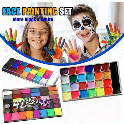 20/26/12/15/42 Farben Ölfarben Palette und Aquarellfarben Set, leuchtende und hochpigmentierte Farben, geeignet für Party Malerei, Urlaubsmalerei, Halloween, Weihnachten, Fußball-Weltmeisterschaft Cheerleading Dekoration, Büro- und Schulbedarf, Schulanfang