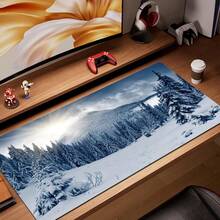 1个装鼠标垫 游戏电脑 新款定制家用键盘垫 鼠标垫 桌垫 笔记本电脑地毯 防滑鼠标垫 森林雪景 - 彩色 - 查看 45