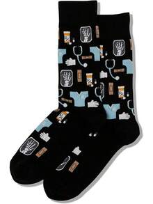 Hot Sox - Calcetines conversacionales para hombre - Blanco y Negro - Ver 10