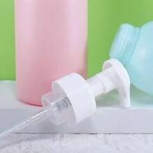Dispensador de jabón de mano espumoso de plástico, dispensador de jabón en barra lindo, botellas recargables con bomba para el baño, champú, gel de ducha de 300ML, color blanco - Blanco - Ver 5