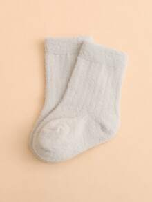 1 Pair Baby/Toddler Plush Socks, Soft Knitted Wool Socks In Multiple Colors, Unisex For Infants, Essential For Winter - Multicolor - View 16