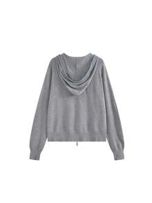 Fashionable Loose Casual Cardigans For Petite Women - Grey - View 6