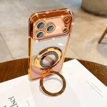 Rhinestone Bling Phone Case With Magnetic Kickstand For IPhone - Full Body Protection, Shockproof, Scratch-Resistant, And Stylish Design - Compatible With IPhone 17 16E 15 14 13 12 11 X XS Max XR Pro Plus Galaxy Honor OPPO