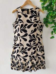 Women's Dress - Black and White - View 1