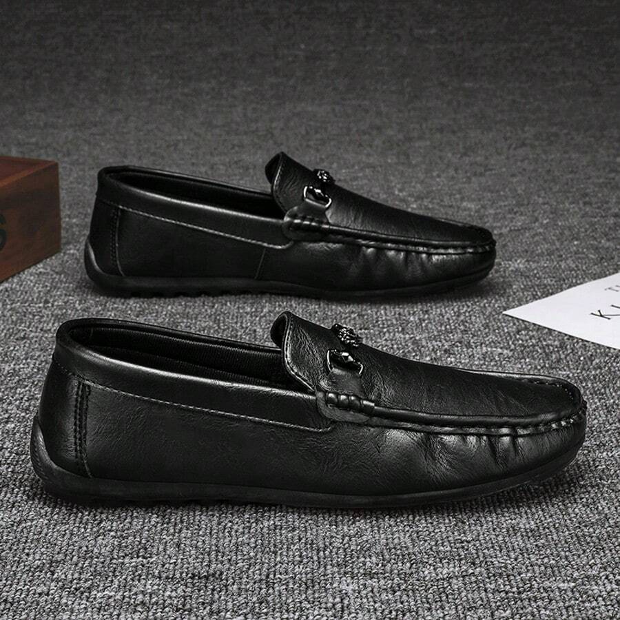 2025新款休闲通勤商务办公皮鞋 - 黑色 - 查看 1