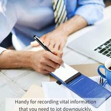 一套全新真皮封面便携式记事本，带笔，可用作会议记录本、迷你学生口袋记事本和商务记事本 - 彩色 - 查看 4