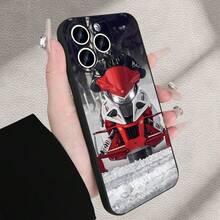 Funda para teléfono con diseño de carreras de motos de nieve para iPhone 17, 16, 15, 14, 13, 12 y 11, diseñada con una estética deportiva genial.Esta funda protectora es a prueba de golpes e ideal para amantes de las actividades al aire libre, presentando un tema de deportes de invierno, funda para teléfono al aire libre.| Deportes - Negro - Ver 6