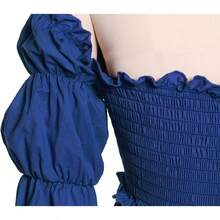 Medieval Renaissance Costume Dress Regency Dresses Women Victorian - XX-large / XXX-large + Royal Blue - View 4