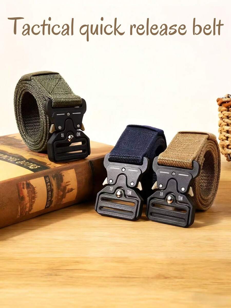 Tactical Nylon Waistband, Adjustable Metal Buckle, Cobra Buckle, Zinc Alloy Buckle, Safety Buckle