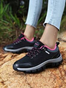 New Fashion Versatile Women Outdoor Hiking Shoes, Traveling Trekking Climbing Shoes, Casual Sports Sneakers - Black - View 7