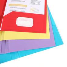 Carpetas con bolsas de 7 capas, carpetas etiquetadas, carpetas de bolsa de plástico, 2 carpetas con bolsillos, una gran cantidad de carpetas resistentes, carpetas escolares, carpetas de negocios, carpetas de oficina, suministros de archivo y archivado - Multicolor - Ver 3