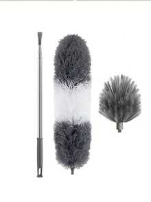 20ft Extendable Cobweb Duster With Lightweight Aluminum Pole - Stainless Steel Handle, Medium-Stiff Bristles For Commercial Cleaning - Multicolor - View 8