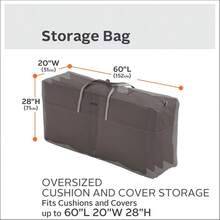 Ravenna Water-Resistant 60 Inch Patio Cushion And Cover Storage Bag Patio Furniture Covers
