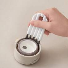 1-Pack Multi-Purpose Cleaning Brushes Set, Mini Durable Nylon Crevice Cleaning Brushes For Cup Lids Reusable Straws Bottles Keyboards Car Vents Jewelry Small Gaps, Portable Household Cleaning Tools Kit For Home Kitchen Car Office Use.Kitchen Essential,Kitchen Accesssories.Easter Gifts - 白色 - 查看 4