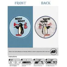 Cute Penguin Embroidered Patch - Iron-On Applique, Suitable For Jeans, Backpacks, Noot Noot Cartoon Design