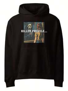 Oversize Hoodie  Black Hoodie  Uni Scream Ie Horror  Winter Wear,Autumn/Winter Hoodie Autumn Set - 款式30 - 查看 1