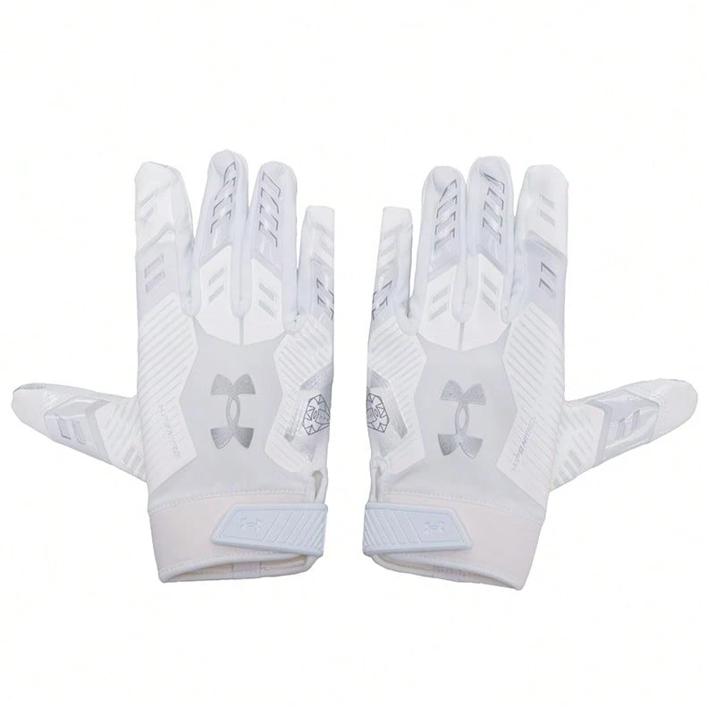 Under Armour 男款訓練手套 休閒運動手環膠合設計分指手套 1381942 - 白色 - 查看 1