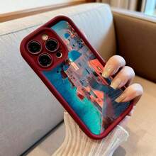 Cubierta de teléfono con diseño de Santorini azul blanco y detalles arquitectónicos para iPhone 14 Pro Max protector de pantalla resistente al agua ideal para viajes y uso diario - Negro - Ver 6