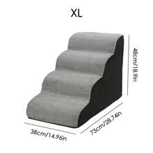 Pet Stairs, Dog Climbing Ladder Steps, Non-Slip Climbing Ladder Suitable For Small, Medium And Large Dogs To Use On Bed, Cat Bedside Climbing Ladder